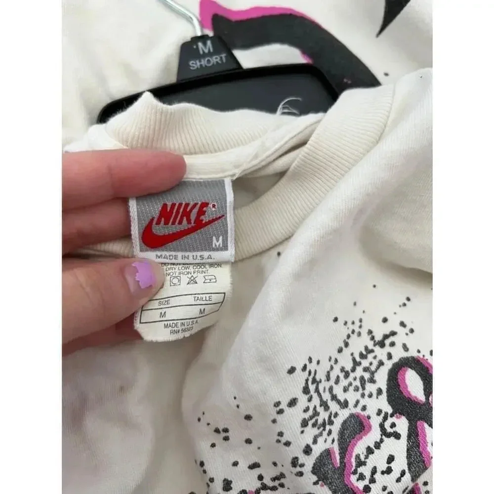 Vintage 80s/90s Nike rare sugar & spice & everything nice‎ white tshirt size M